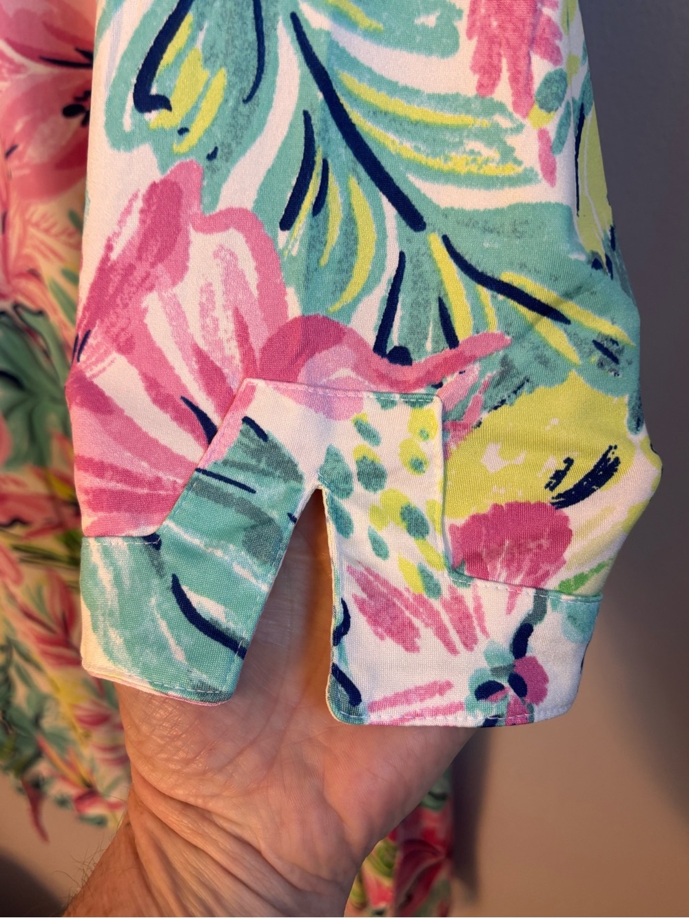 Stella Parker Hot Pink Island Collection 3/4 Sleeve UPF 50 Dress. Sz XL. NWT - Picture 5 of 8